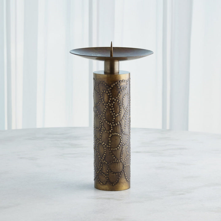 Global Views Paten Candle Holder - Antique Brass - Available in 3 Sizes