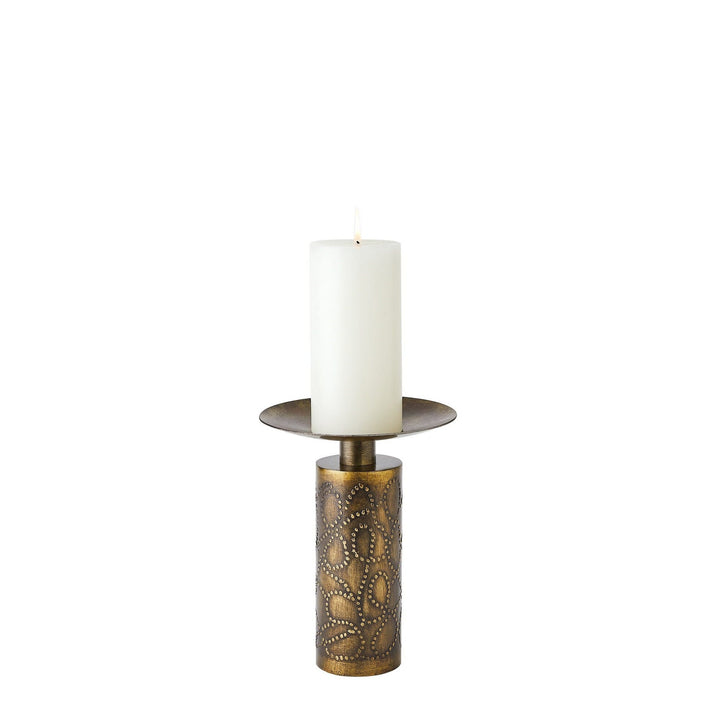 Global Views Paten Candle Holder - Antique Brass - Available in 3 Sizes