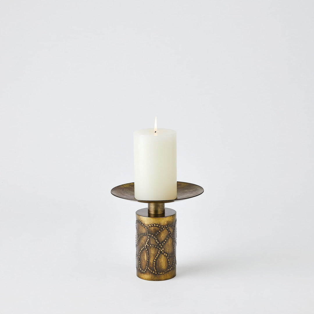Paten Candle Holder - Antique Brass - Available in 3 Sizes