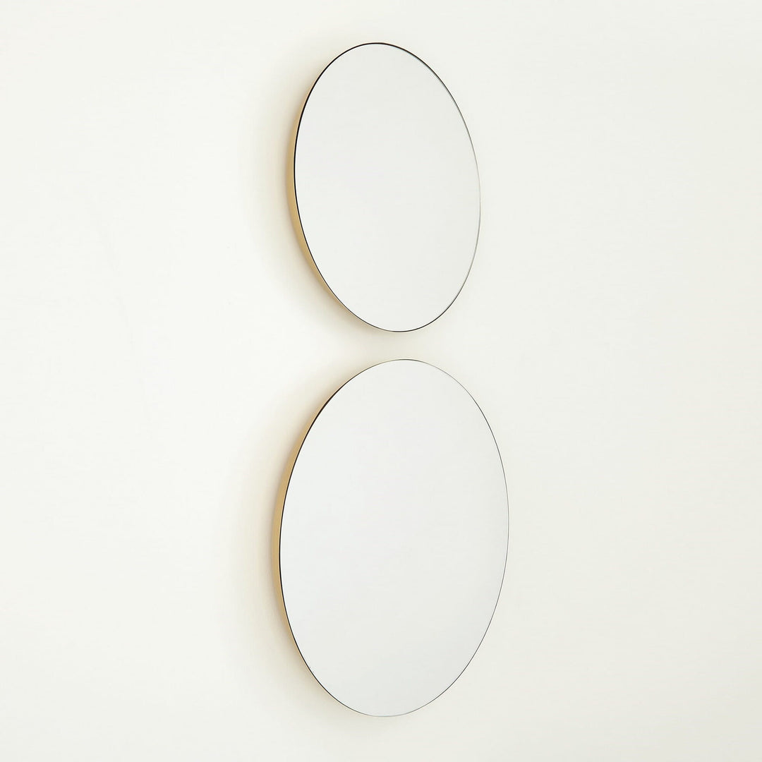 Global Views Frameless Mirror - Antique Brass - Available in 2 Sizes