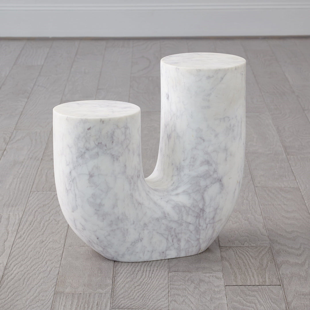 Global Views Marble Tube Table - Available in 2 Colors