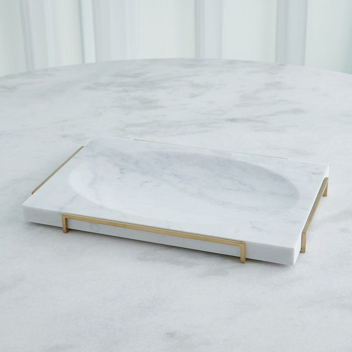 Global Views Overture Tray Marble - Available in 2 Colors
