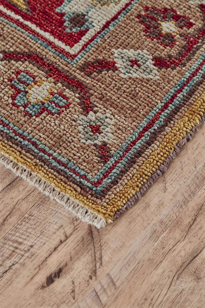 Feizy Feizy Piraj Nordic Hand Knot Wool Rug - Available in 7 Sizes - Red, Turquoise, & Yellow