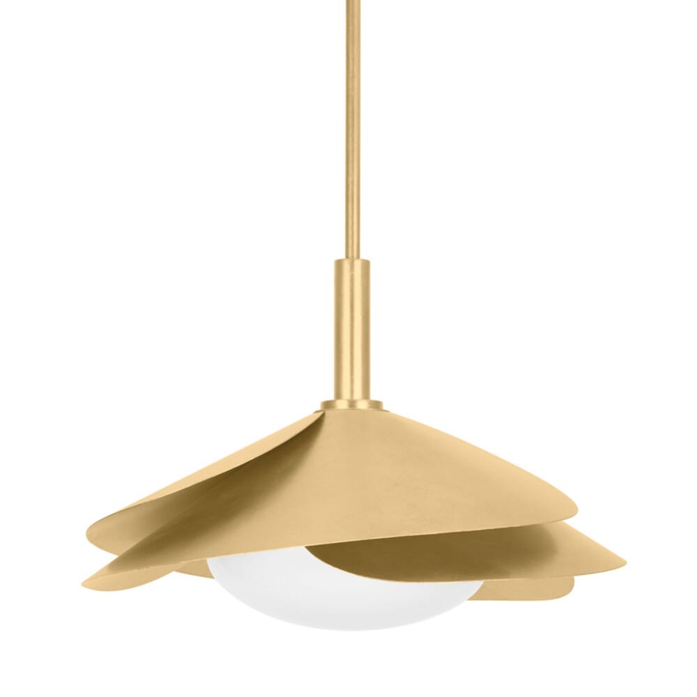 Hudson Valley Lighting Hudson Valley Lighting Brookhaven 1 Light Pendant - Vintage Gold Leaf - Available in 2 Sizes 22"dia 7217-VGL