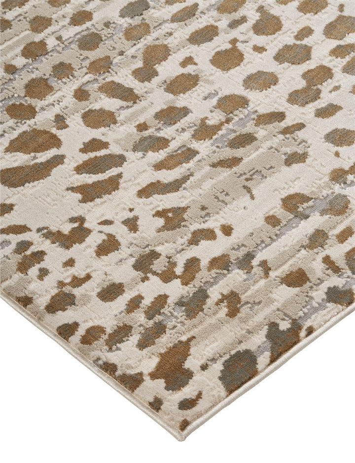 Feizy Feizy Waldor Metallic Animal Print Rug - Available in 7 Sizes - Brown & Ivory