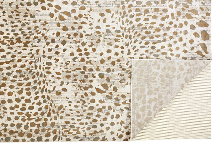 Feizy Feizy Waldor Metallic Animal Print Rug - Available in 7 Sizes - Brown & Ivory