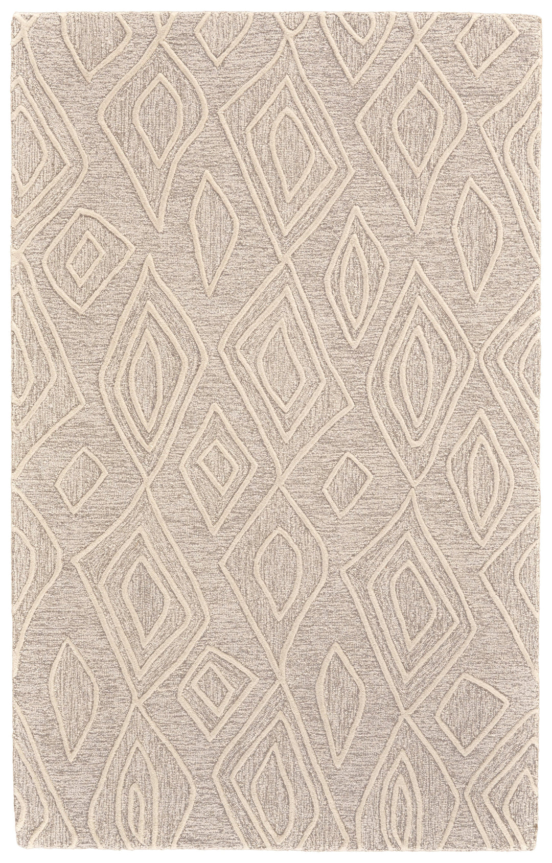 Feizy Feizy Enzo Handmade Minimalist Wool Rug - Ivory & Natural Tan - Available in 6 Sizes 3'-6" x 5'-6" 7428738FIVYNATC50