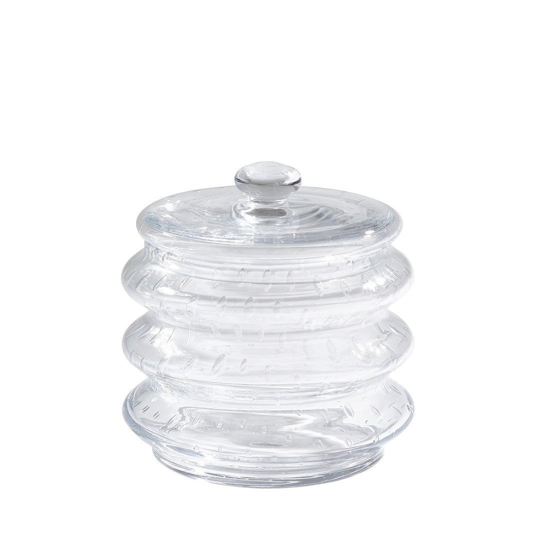 Wave Canister - Clear Seeded - Available in 2 Sizes