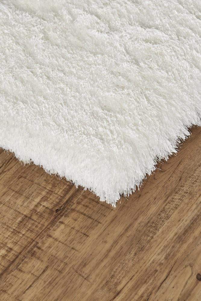 Feizy Feizy Harlington Luxurious Shag 3in Thick Rug - Snow White - Available in 4 Sizes