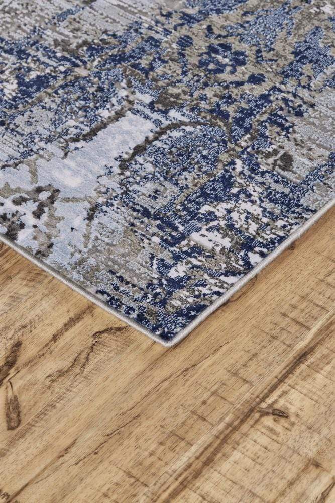 Feizy Feizy Gaspar Modern Abstract Deco Rug - Ice Blue & Navy Blue - Available in 6 Sizes