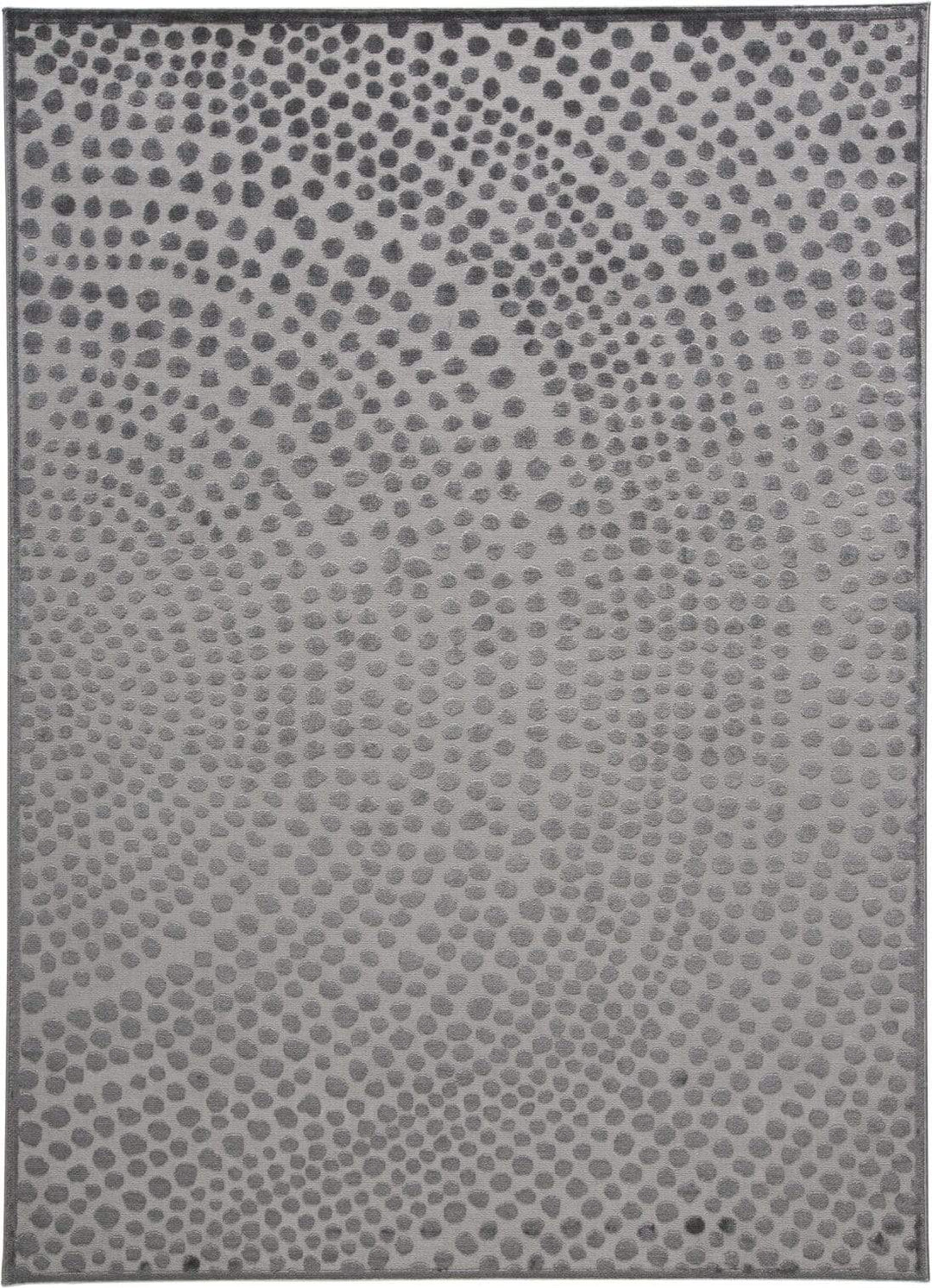 Feizy Feizy Gaspar Modern Dotted Texture Rug - Dark Silver Gray - Available in 6 Sizes 5'-2" x 7'-2" 7873835FCASDGYE80