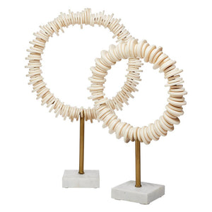 Jamie Young Jamie Young Arena Ring Sculptures in Cream Resin - Set Of 2 7AREN-CREAM