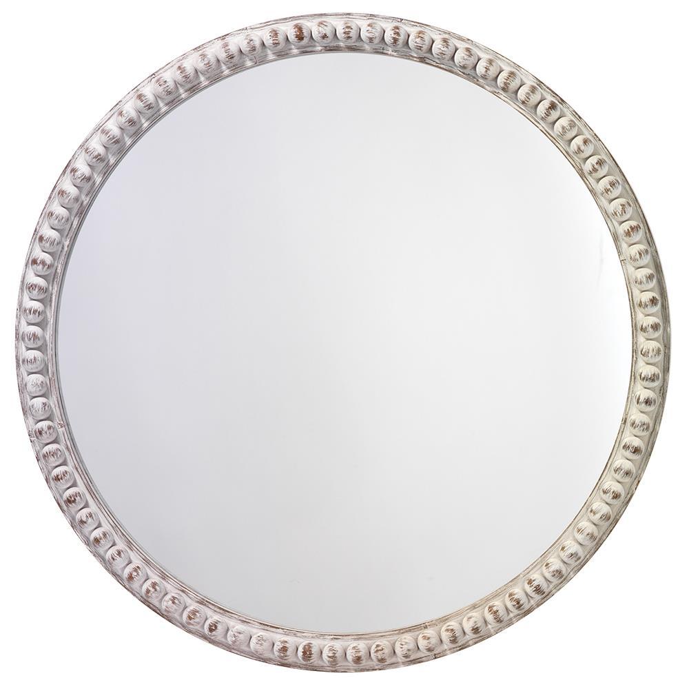 Jamie Young Jamie Young Audrey Beaded Mirror in White Wood 7AUDR-MIWH