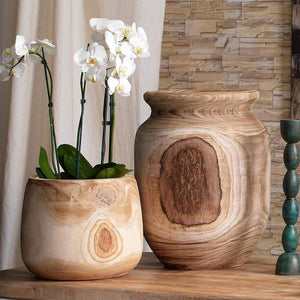 Jamie Young Jamie Young Brea Wooden Vase in Natural Wood 7BREA-VAWD