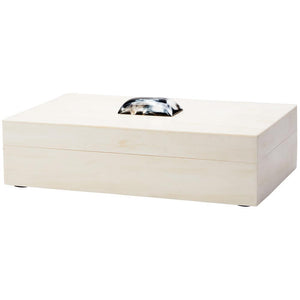 Jamie Young Jamie Young Constantine Large Rectangle Box in Cream Resin 7CONS-BXCR