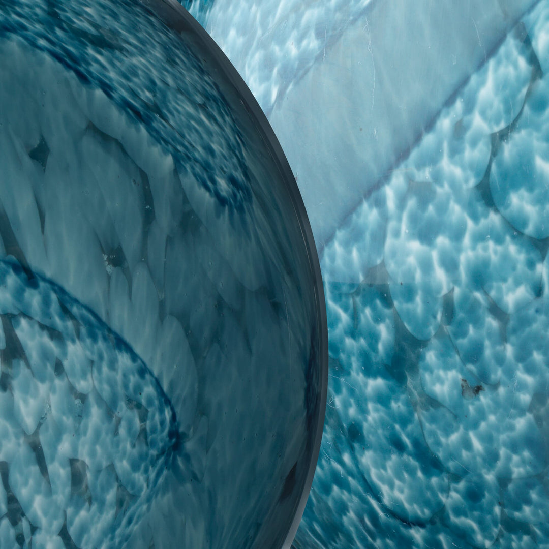 Cosmos Glass Balls in Indigo Swirl Glass