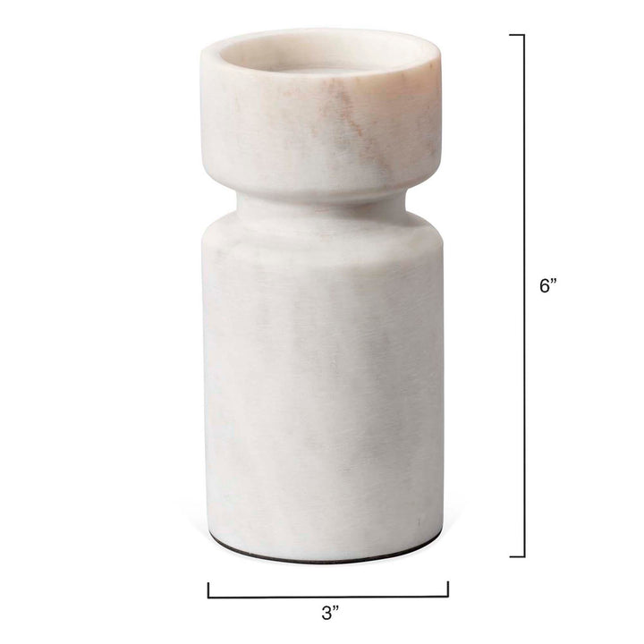 Jamie Young Daphne Candleholder White Marble