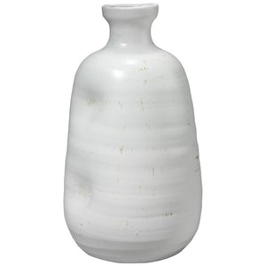 Jamie Young Jamie Young Dimple Vase in Matte White Ceramic 7DIMP-VAWH
