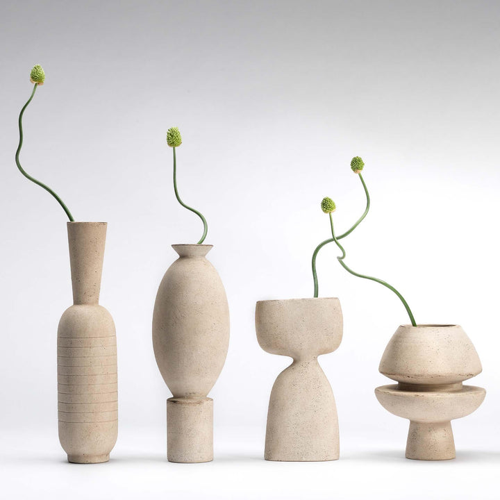 Jamie Young Foundation Decorative Ceramic Vase - Available in 2 Colors