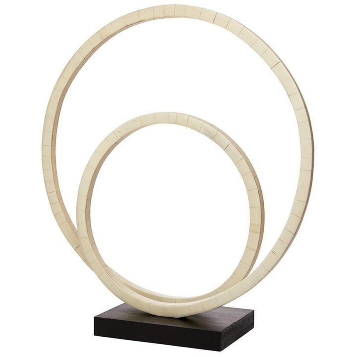 Jamie Young Jamie Young Helix Double Ring Sculpture in Natural Bone 7HELI-NABO