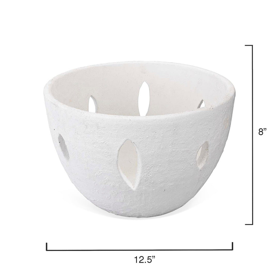 Jamie Young Lacerated Bowl Textured Matte White