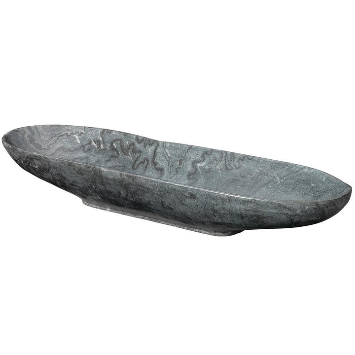 Jamie Young Jamie Young Long Oval Marble Bowl in Gray Marble 7LONG-BOGR