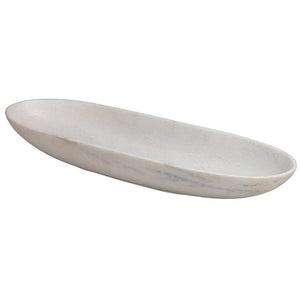 Jamie Young Jamie Young Long Oval Marble Bowl in White Marble 7LONG-BOWH