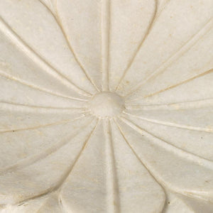 Jamie Young Jamie Young Large Lotus Plate in White Marble 7LOTU-LGWH