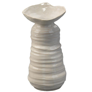 Jamie Young Jamie Young Medium Marine Vase in Pearl Cream Ceramic 7MARI-MDCR