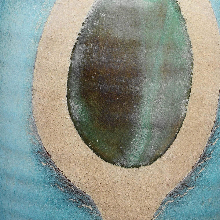 Jamie Young Maryln Vase Blue, Black & Natural