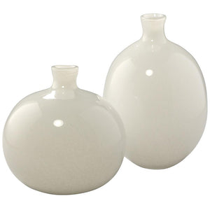Jamie Young Jamie Young Minx Vases in White Glass - Set Of 2 7MINX-VAWH