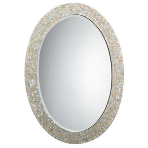 Jamie Young Jamie Young Large Oval Mirror in Mother of Pearl 7OVAL-LGMOP