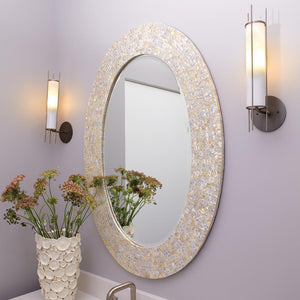 Jamie Young Jamie Young Large Oval Mirror in Mother of Pearl 7OVAL-LGMOP