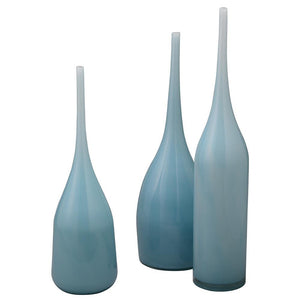 Jamie Young Jamie Young Pixie Decorative Vases in Periwinkle Blue Glass - Set Of 3 7PIXI-VAPW