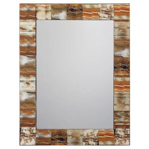 Jamie Young Jamie Young Medium Rectangle Mirror in Natural Faux Horn 7RECT-MDFHO