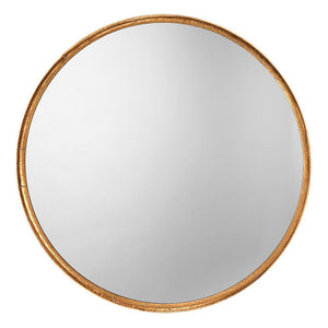 Jamie Young Jamie Young Refined Round Mirror in Gold Leaf Metal 7REFI-MIGO