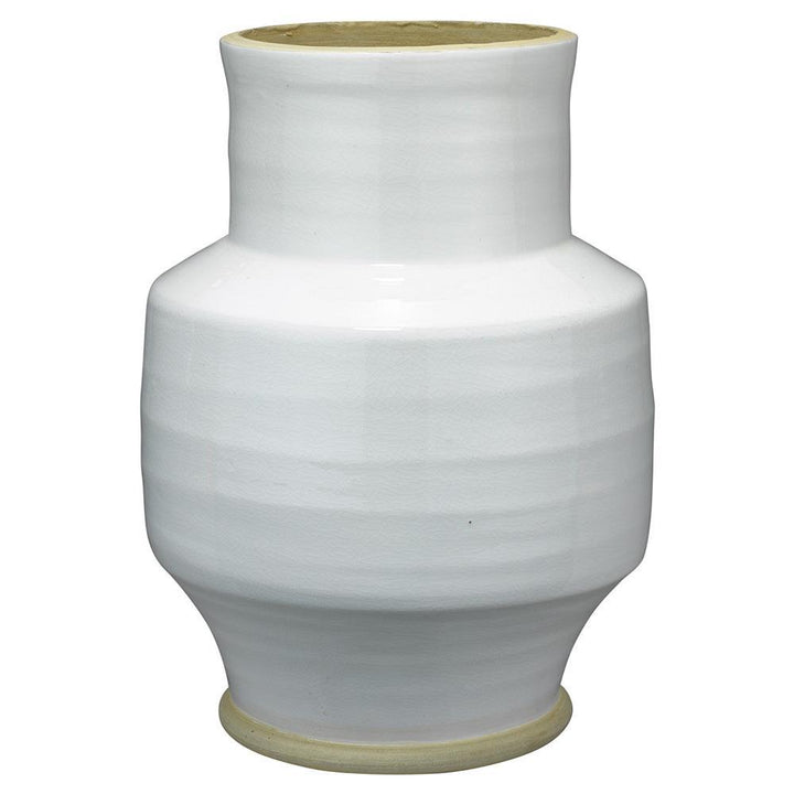 Jamie Young Jamie Young Solstice Ceramic Vase in White and Natural Ceramic 7SOLS-VAWH