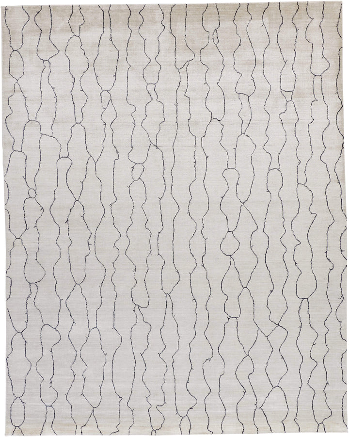 Feizy Feizy Lennox Modern Abstract Minimalist Rug - Ivory - Available in 5 Sizes 3'-6" x 5'-6" 8028699FIVY000C50