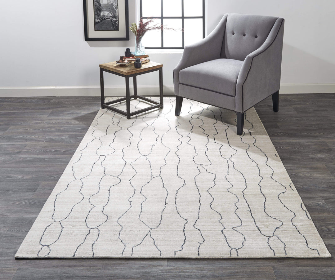 Feizy Feizy Lennox Modern Abstract Minimalist Rug - Ivory - Available in 5 Sizes