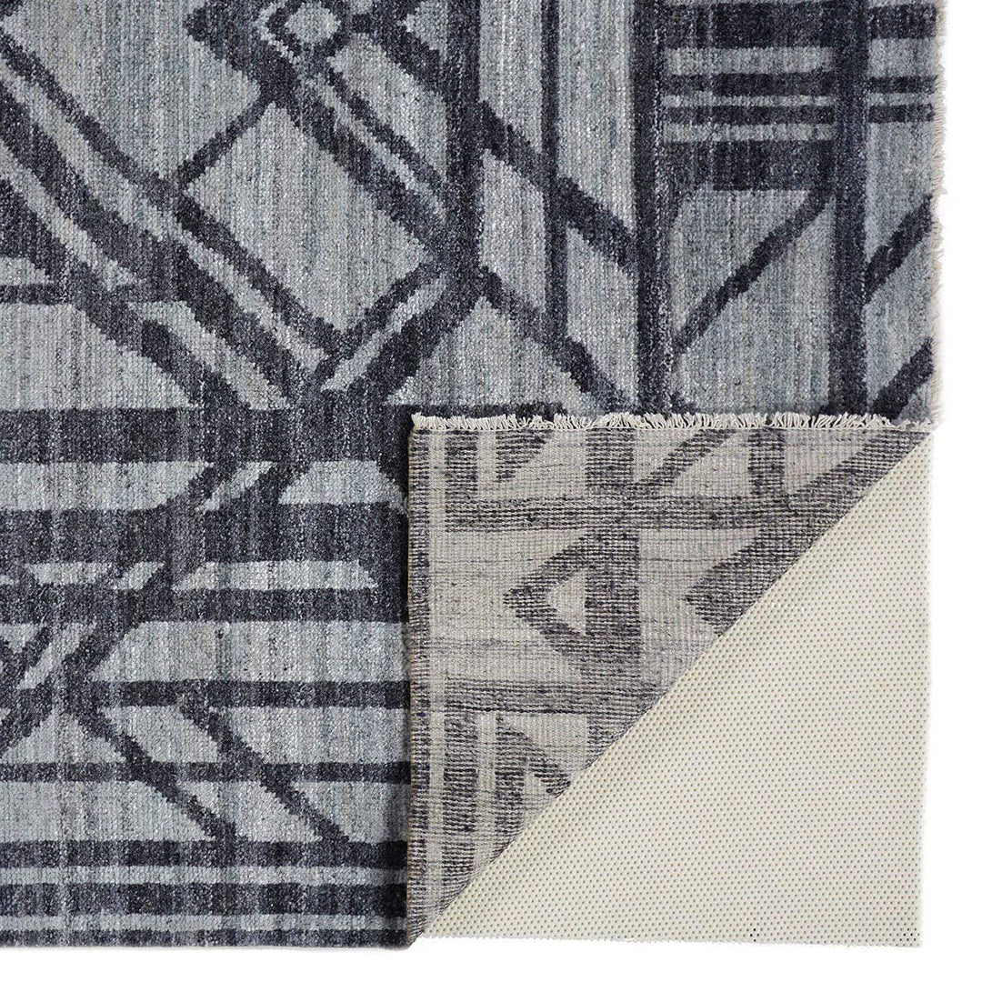 Feizy Feizy Vivien Premium Hand Knot Wool Rug - Graphite Gray & Denim - Available in 5 Sizes