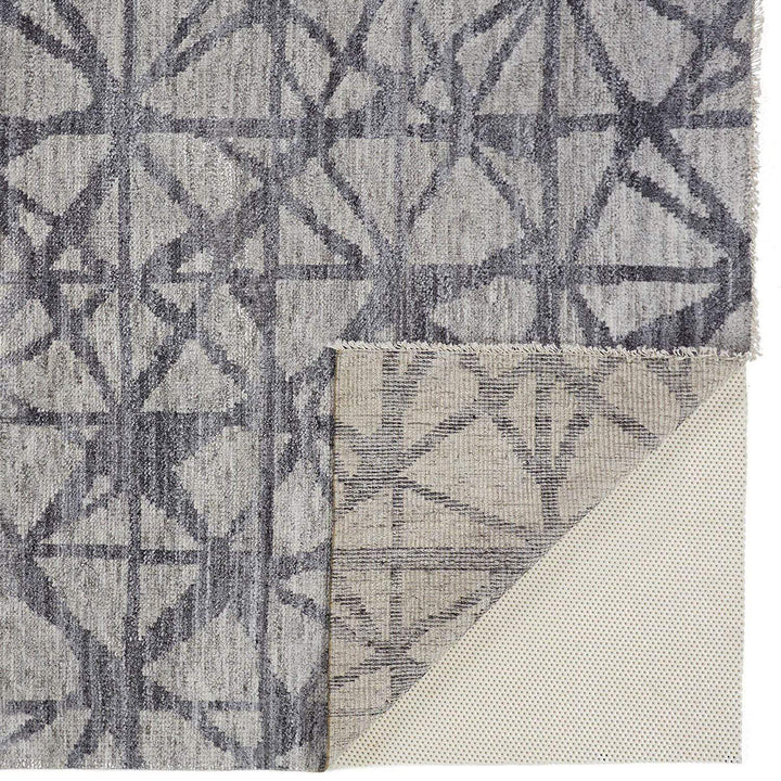 Feizy Feizy Vivien Premium Hand Knot Wool Rug - Opal Gray & Asphalt Gray - Available in 5 Sizes