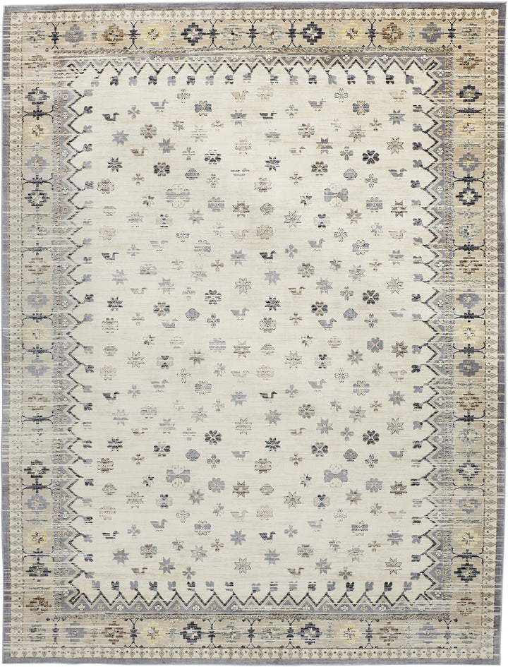 Feizy Grayson Gebbah Style Kilim Rug - Beige & Gray - Available in 5 Sizes