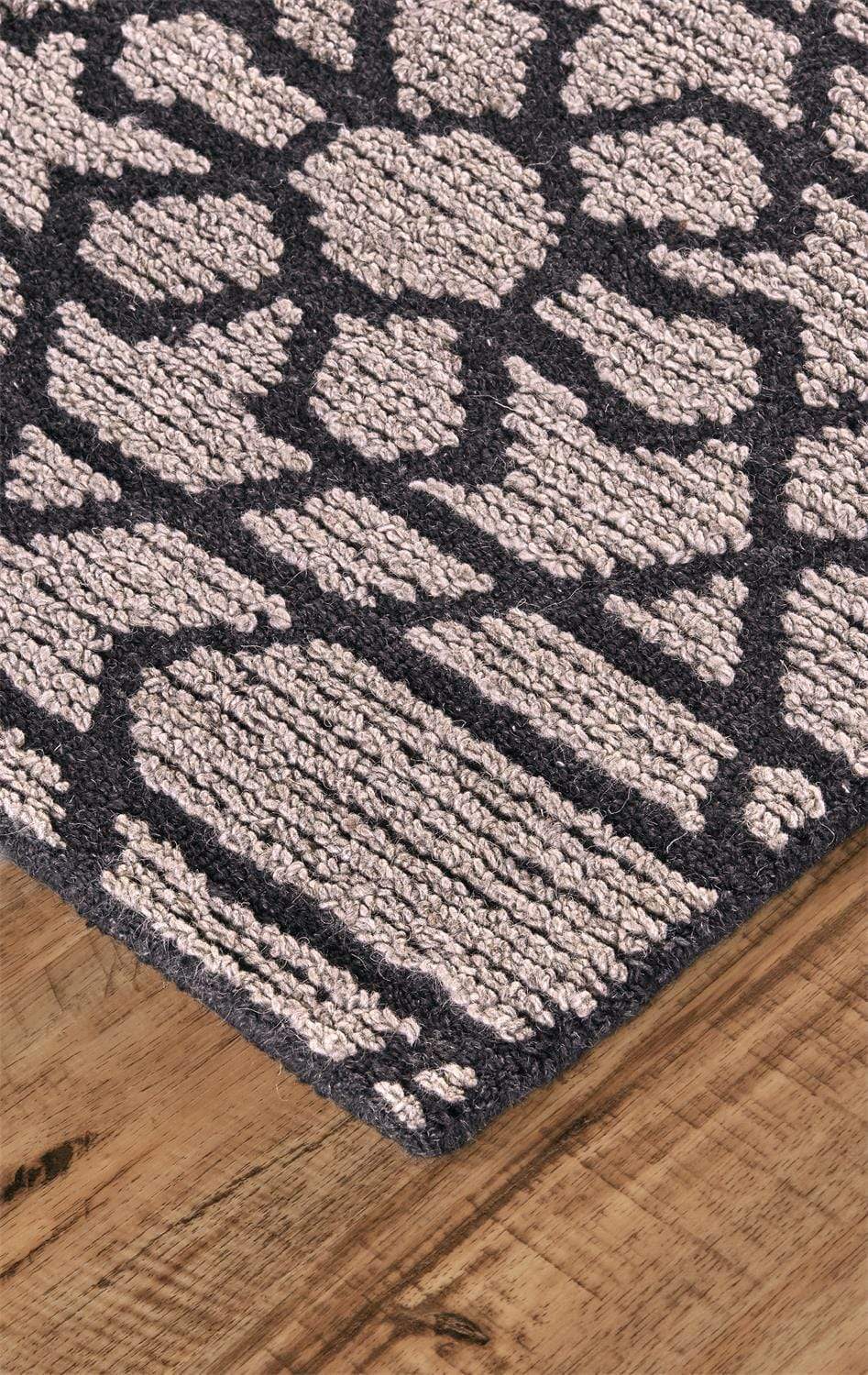 Feizy Feizy Asher Lustrous Tufted Wool Rug - Light Gray & Black - Available in 9 Sizes