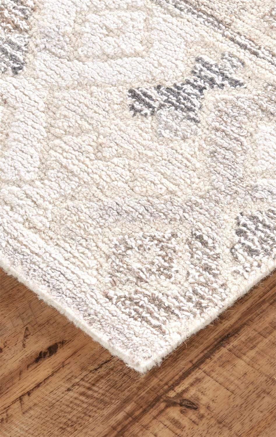 Feizy Feizy Asher Lustrous Tufted Wool Rug - Cream & Brown - Available in 9 Sizes