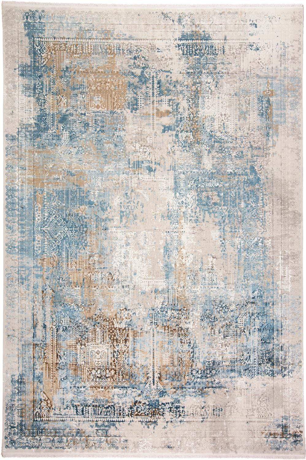 Feizy Feizy Cadiz Lustrous Gradient Distressed Rug - Blue & Gray - Available in 8 Sizes 3'-1" x 5' 8663890FBLUGRYB05