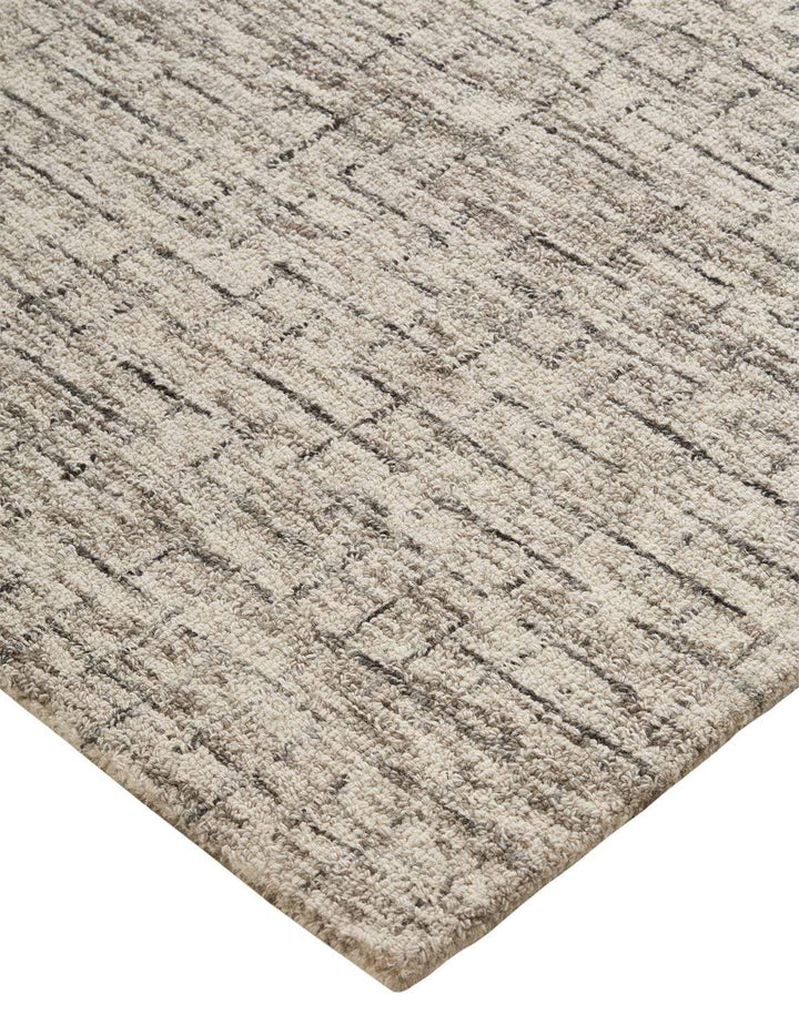 Feizy Feizy Belfort Modern Minimalist Rug - Sand Tan & Charcoal Gray - Available in 4 Sizes