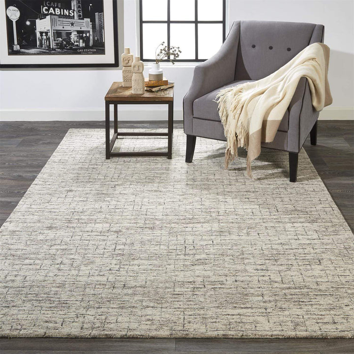 Feizy Feizy Belfort Modern Minimalist Rug - Sand Tan & Charcoal Gray - Available in 4 Sizes