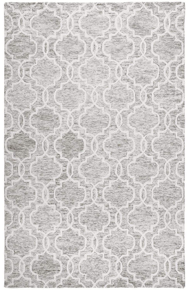 Feizy Feizy Belfort Modern Minimalist Trellis Pattern Rug - Light Gray - Available in 4 Sizes 5' x 8' 8698775FLGY000E10