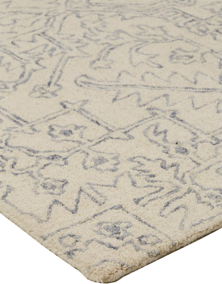 Feizy Feizy Belfort Modern Minimalist Floral Geometric Rug - Gray & Ivory - Available in 4 Sizes
