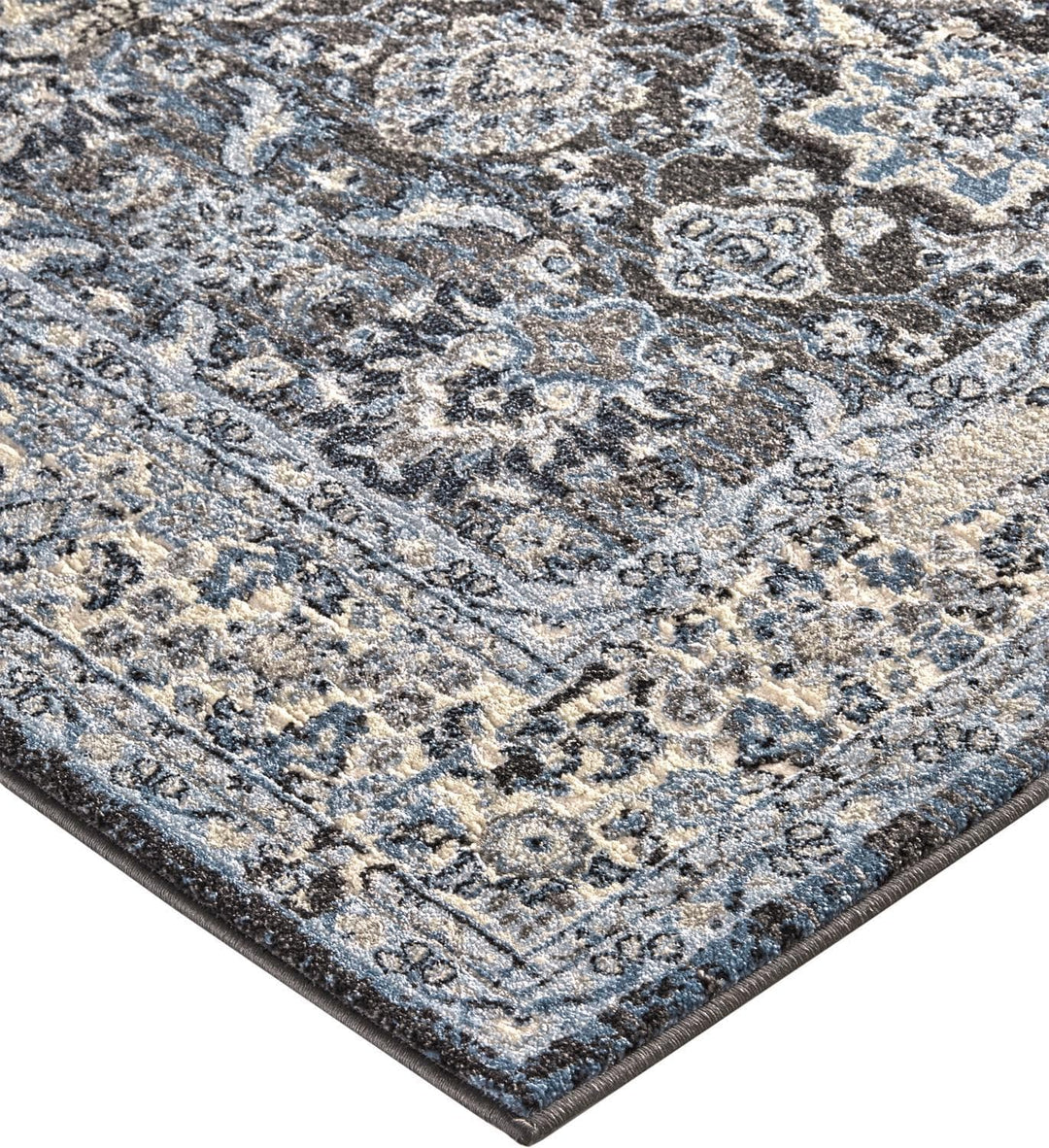 Feizy Feizy Ainsley Modern Tribal Rug - Charcoal Gray & Glacier Blue - Available in 7 Sizes